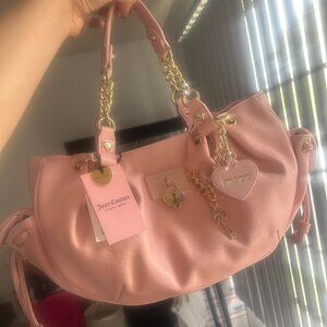 Juicy couture| Rolling on satchel in pink diamond